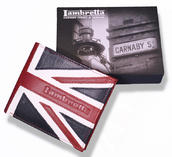 View Item Lambretta Logo Union Jack Flag Mod Leather Wallet